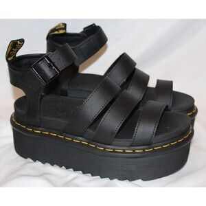Dr. Martens Women's BLAIRE QUAD Platform Sandals BLACK NEW SZ 11
